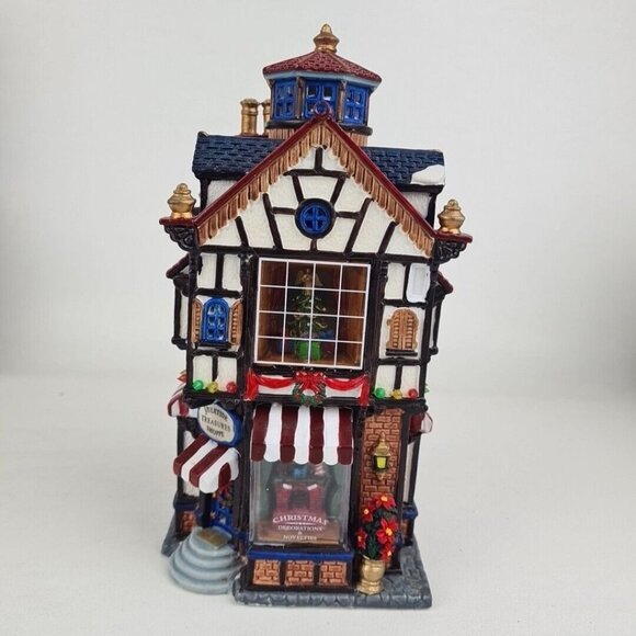Lemax 05537 Collector's Club Yuletide Treasures Shoppe House Vintage Lighted